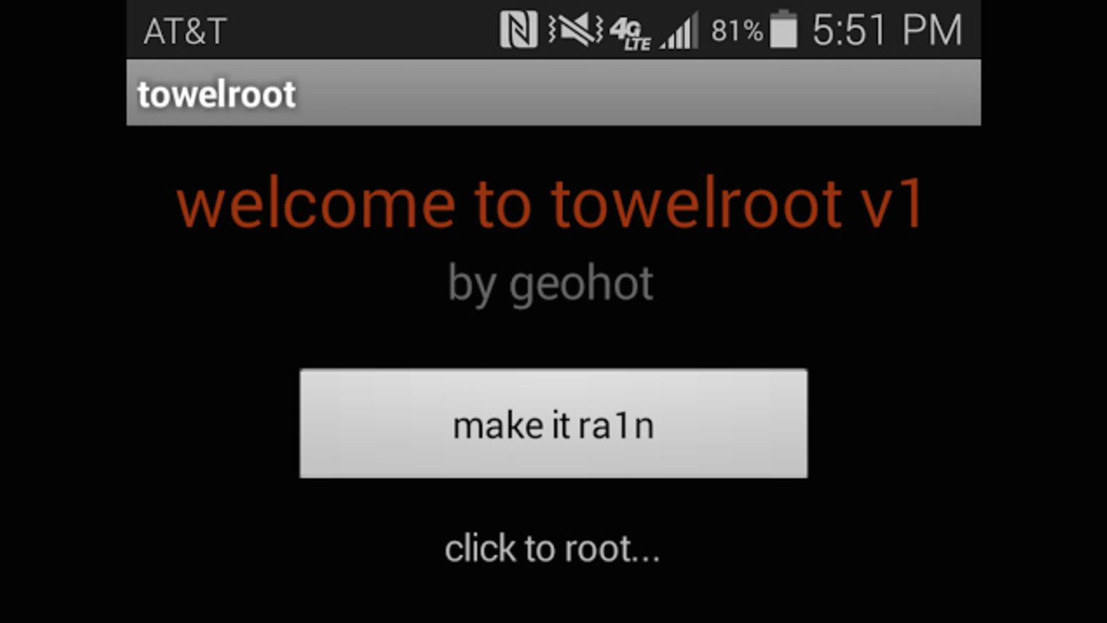 one click root username and password